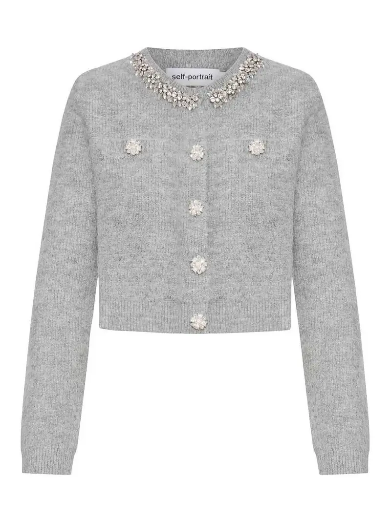 Self-portrait Cardigan Grigio 4257978