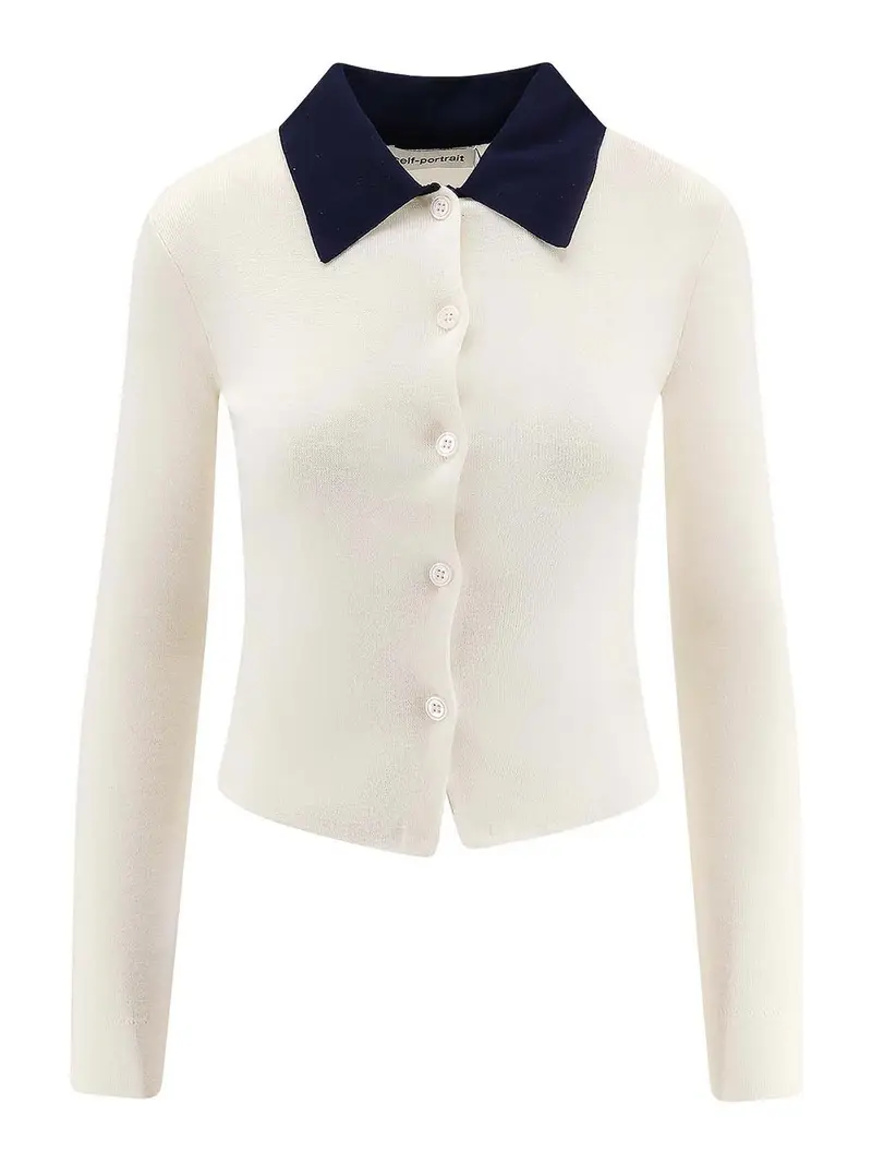 Self-portrait Cardigan Bianco 3268915