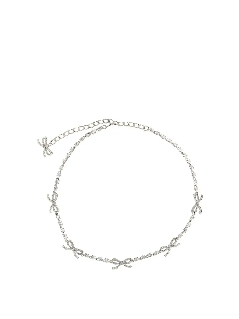 Collana con fiocco di cristallo Argento