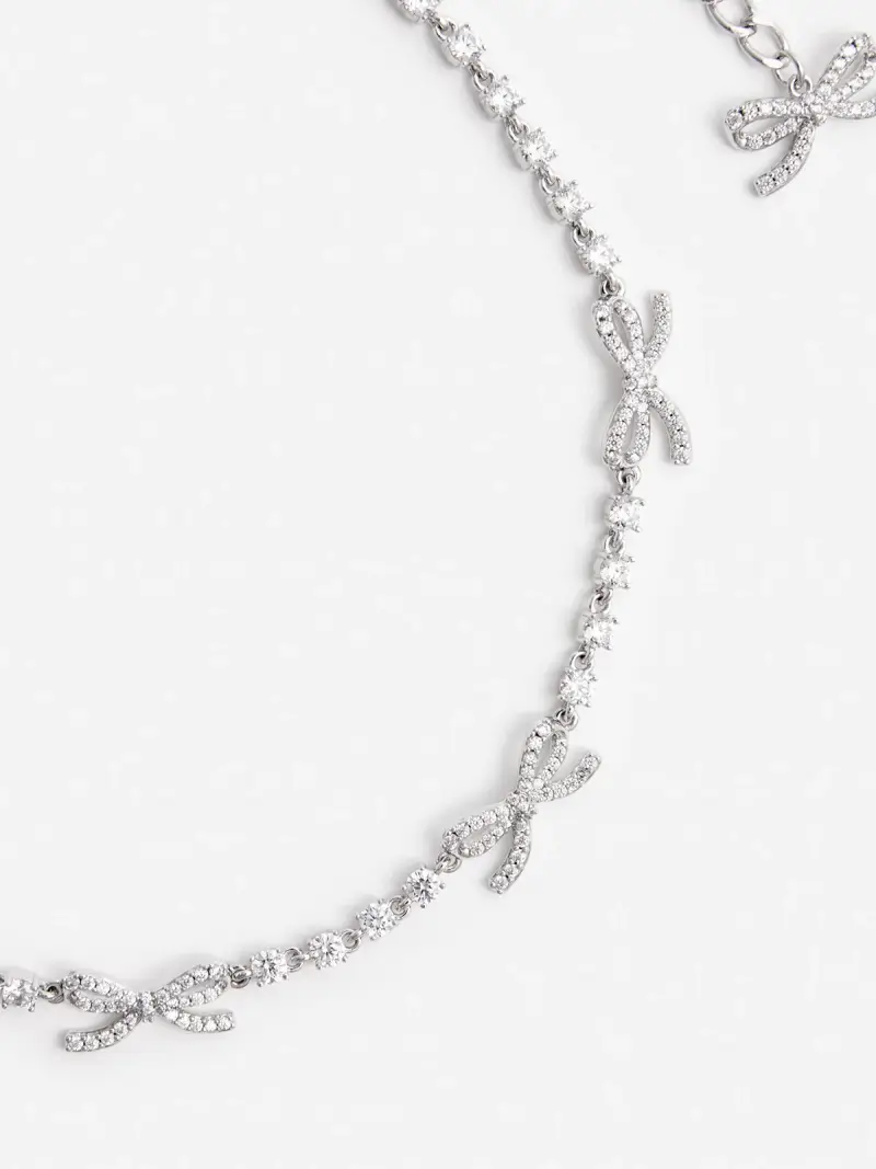 Collana crystal bow ARGENTO miniatura 2