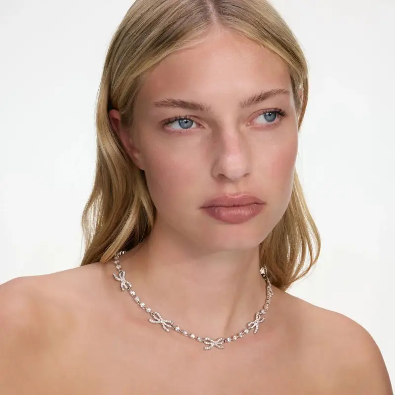 Collana crystal bow ARGENTO miniatura 3