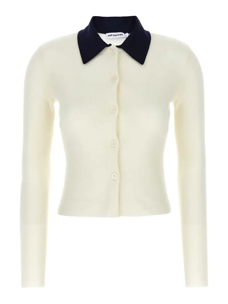 Self-portrait Cardigan Bianco 3995233