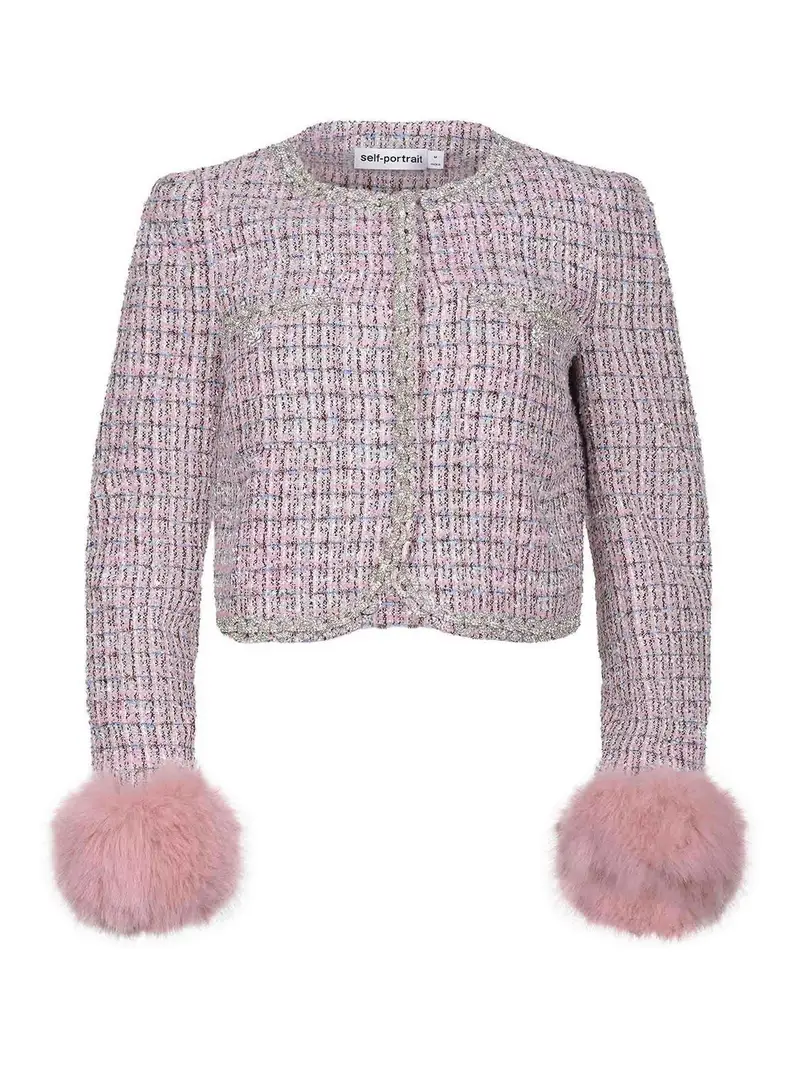 Giacca Realizzata In Misto Lana Color Carne E Neutri