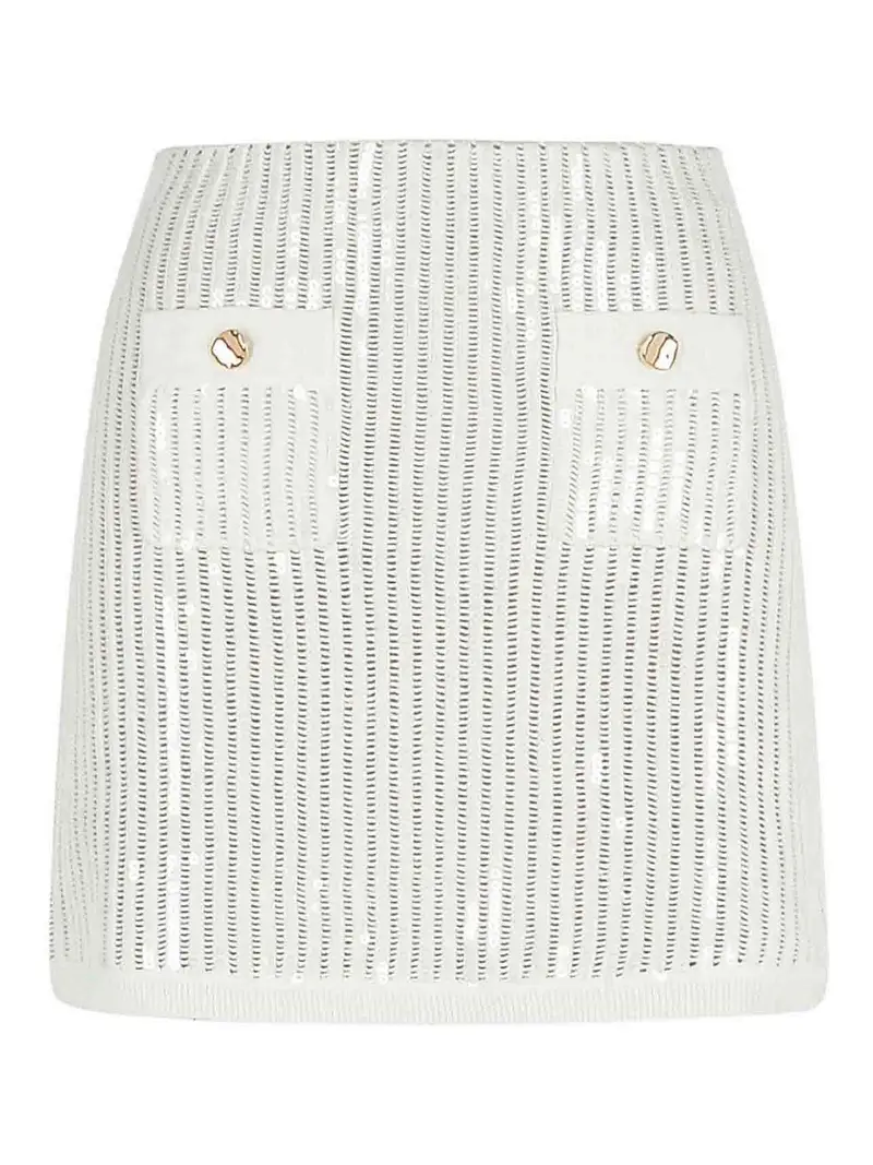 Gonna all'uncinetto Bianco