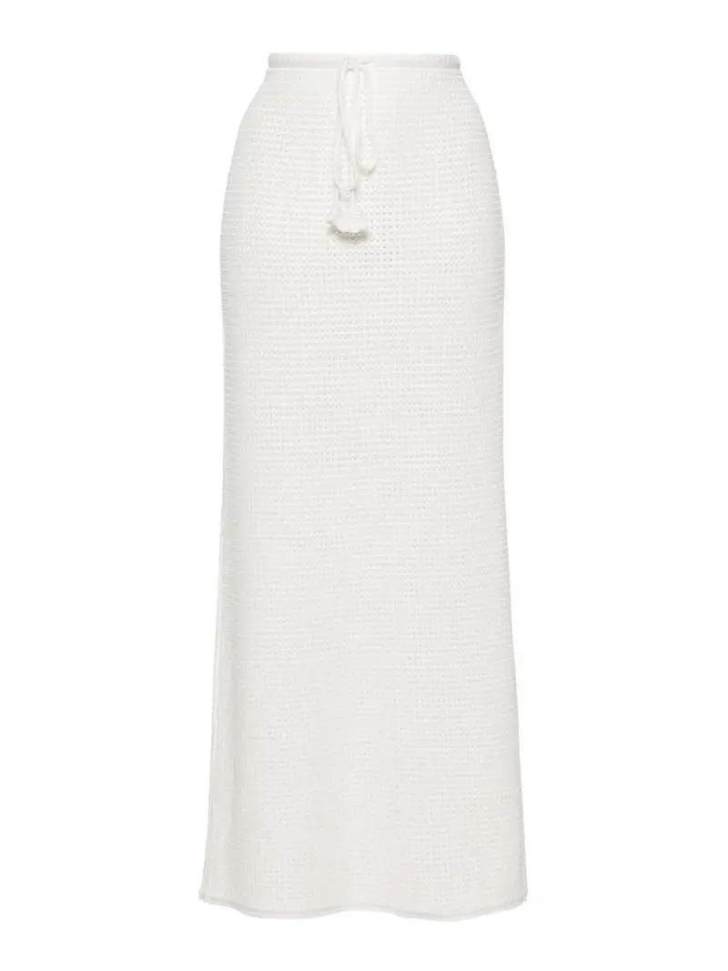 Gonna maxi a paillettes Bianco