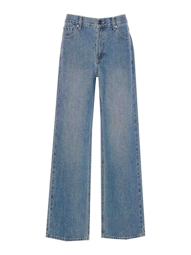 Jeans con strass Blu