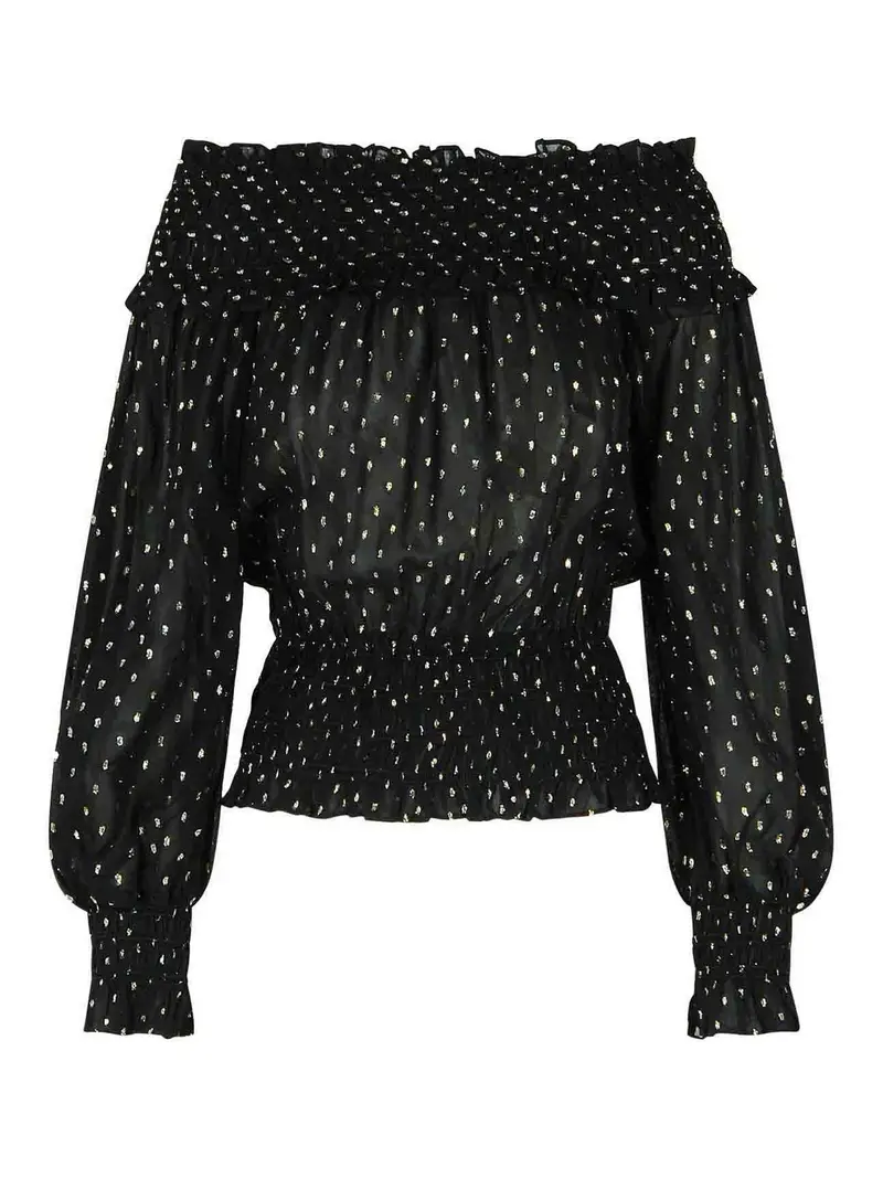 Maglia in Viscosa Chiffon Nero