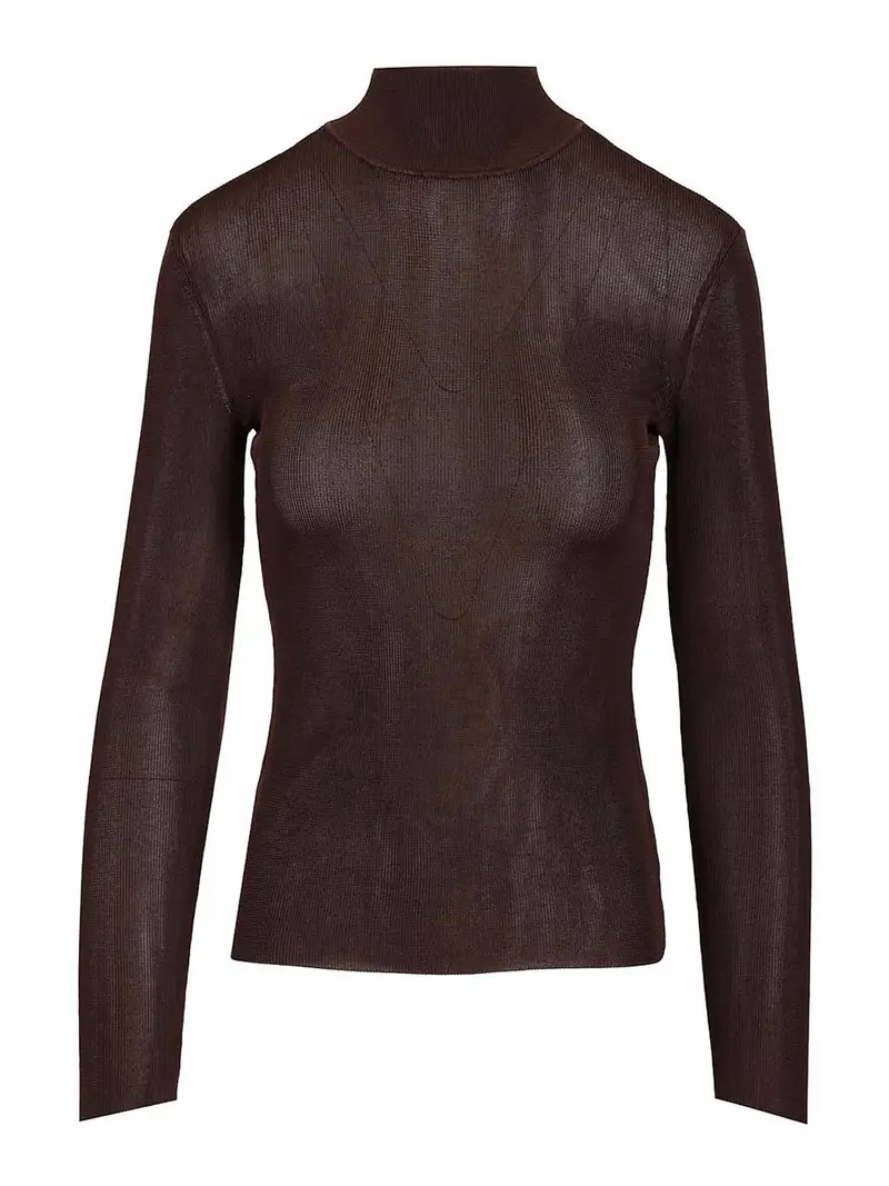 Maglione viscoso Marrone