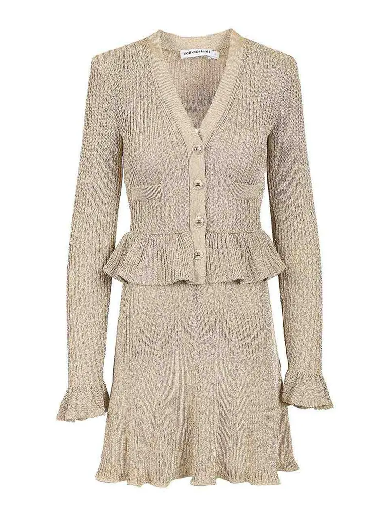 Mini abito a maglia Oro