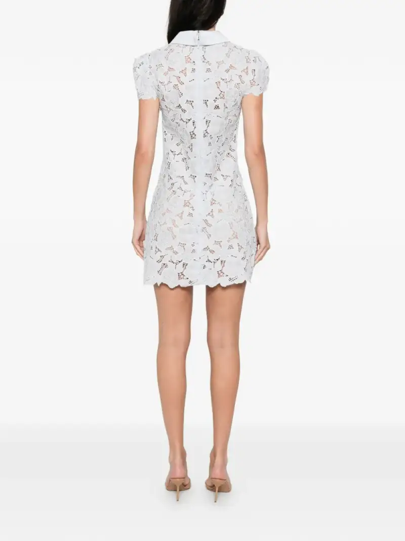 Self-portrait Abito in pizzo bianco miniatura 3