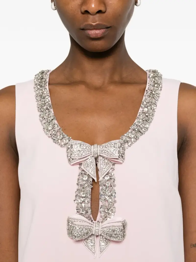 Mini dress crepe ROSA miniatura 5