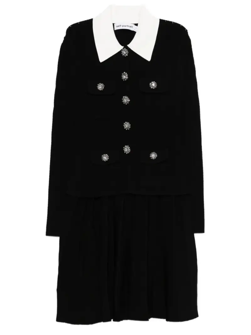 mini dress self portrait NERO miniatura 2