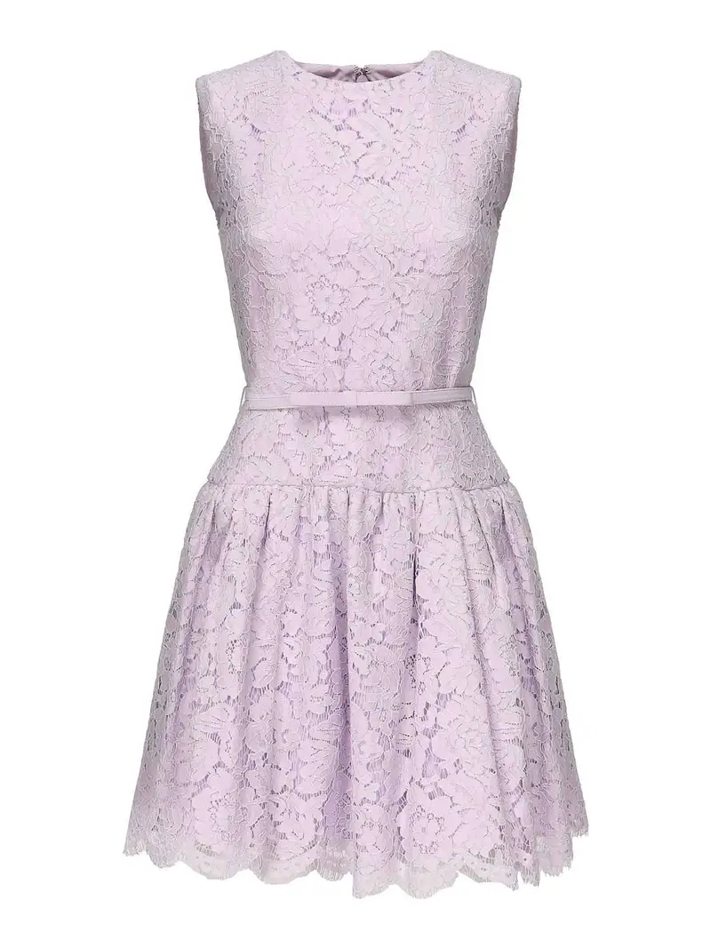 Mini Vestito di pizzo Viola