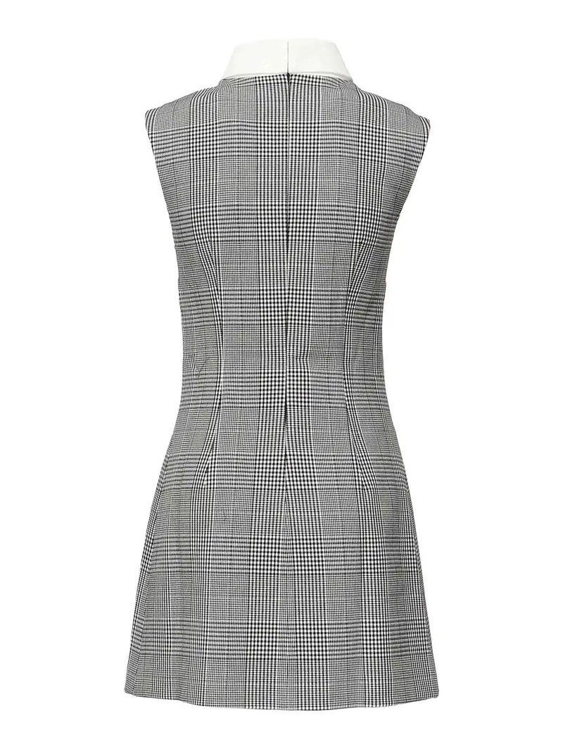 Mini Vestito di Prince of Wales Nero