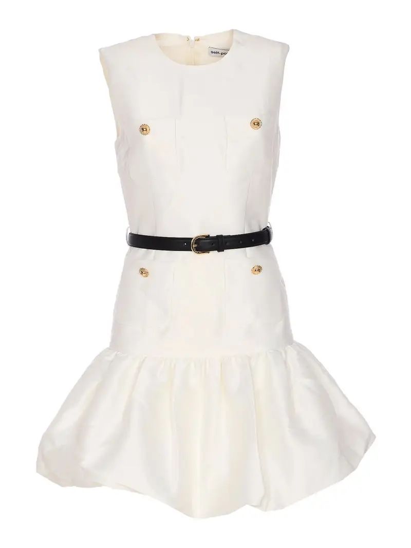 Mini Vestito di taffeta bianco