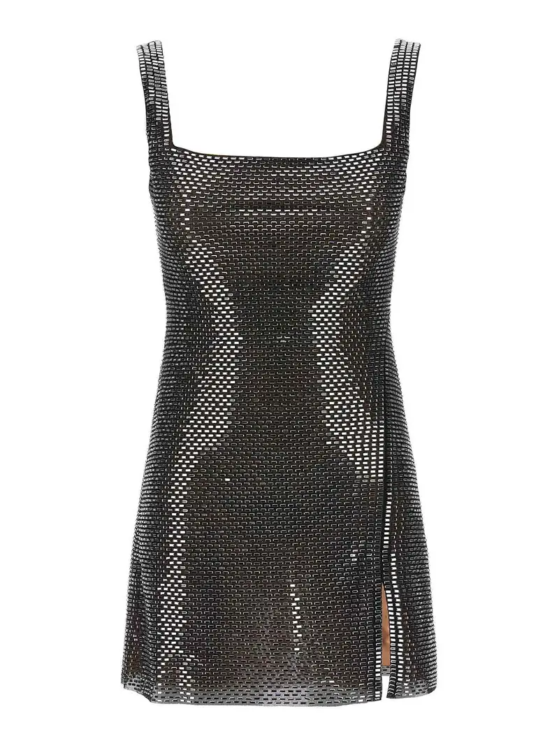 Mini Vestito in rete Grigio