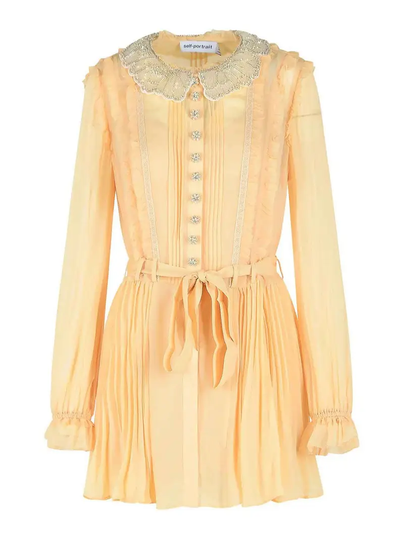 Miniabito in viscosa color crema