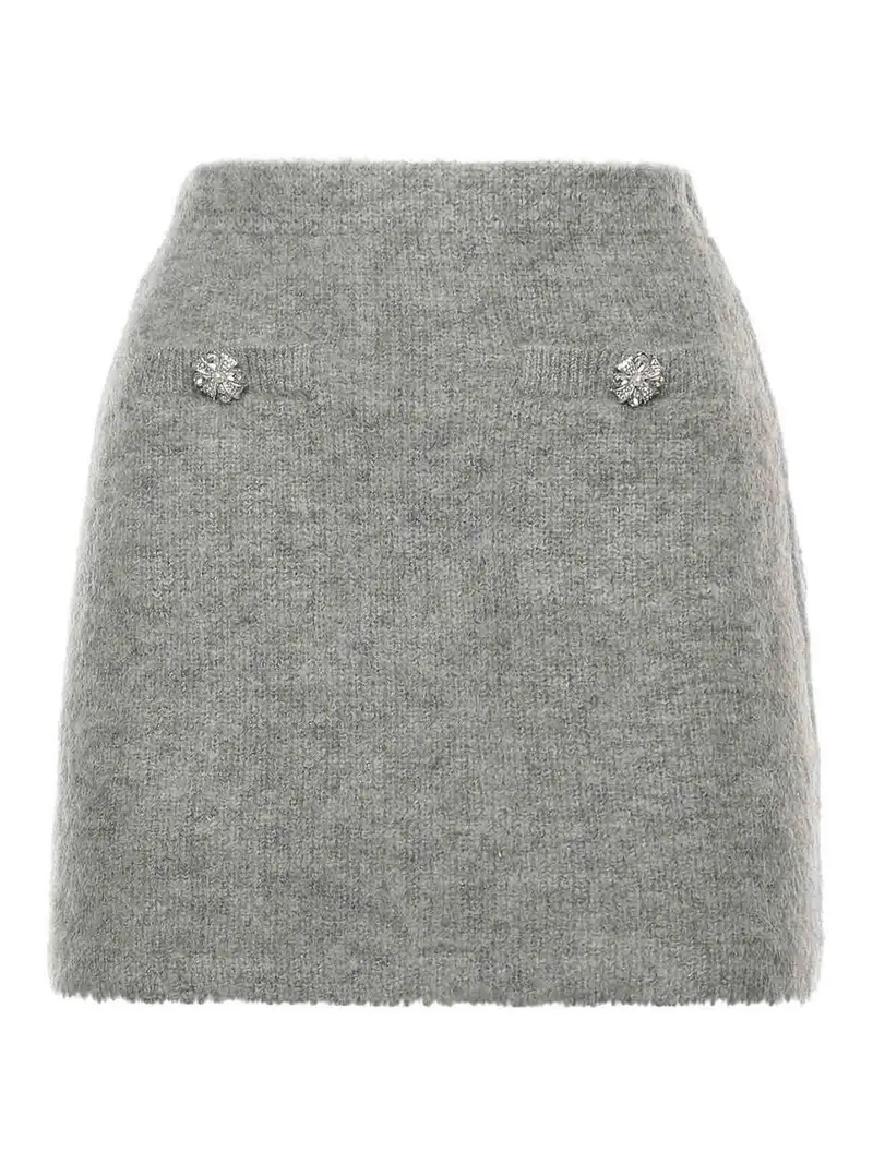 Minigonna in maglia Grigio