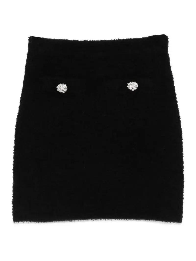 Minigonna in maglia nera Nero