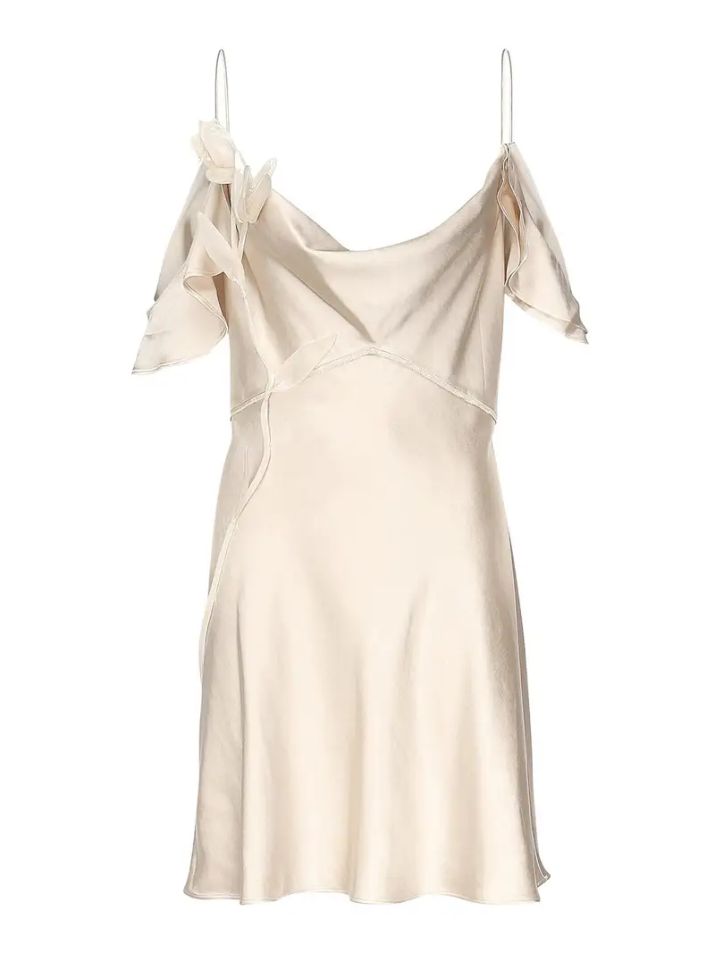 MiniVestito floreale Argento