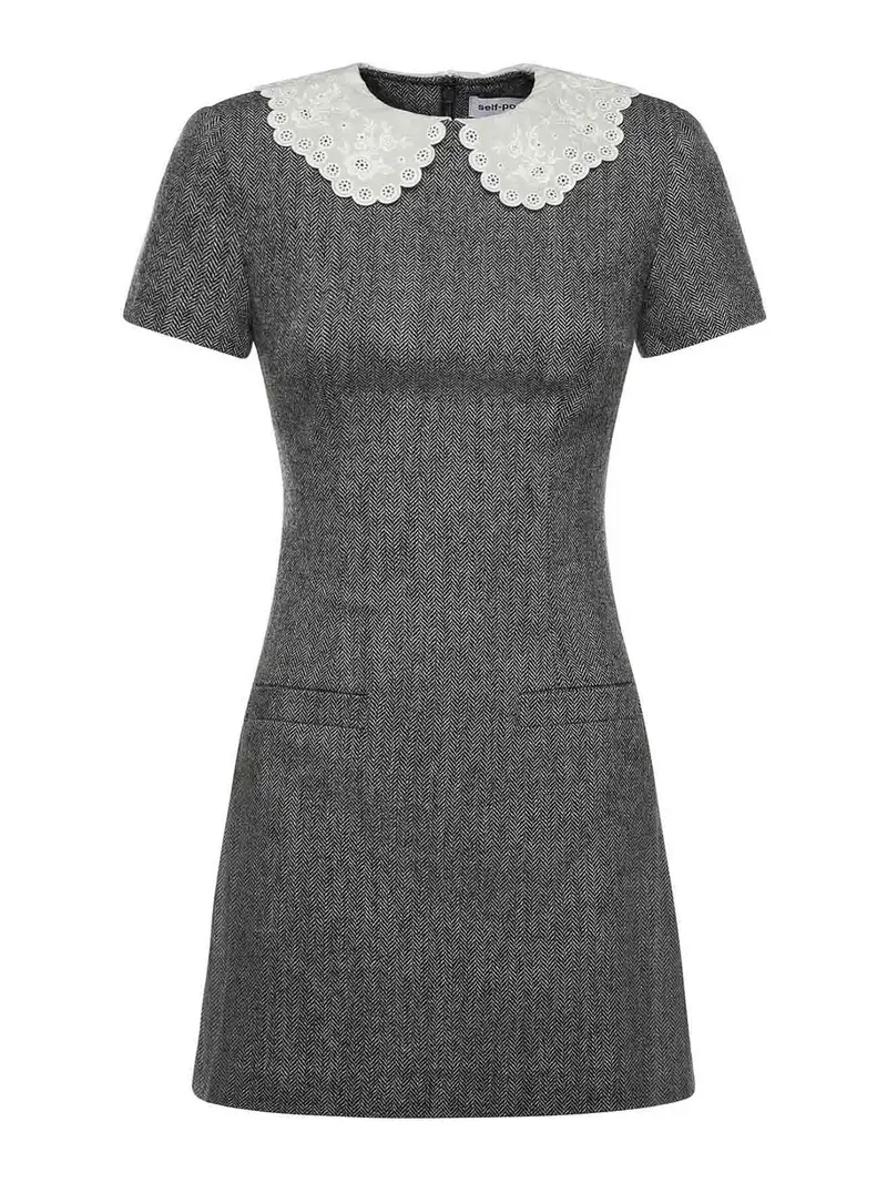 MiniVestito in maglia di lana Grigio