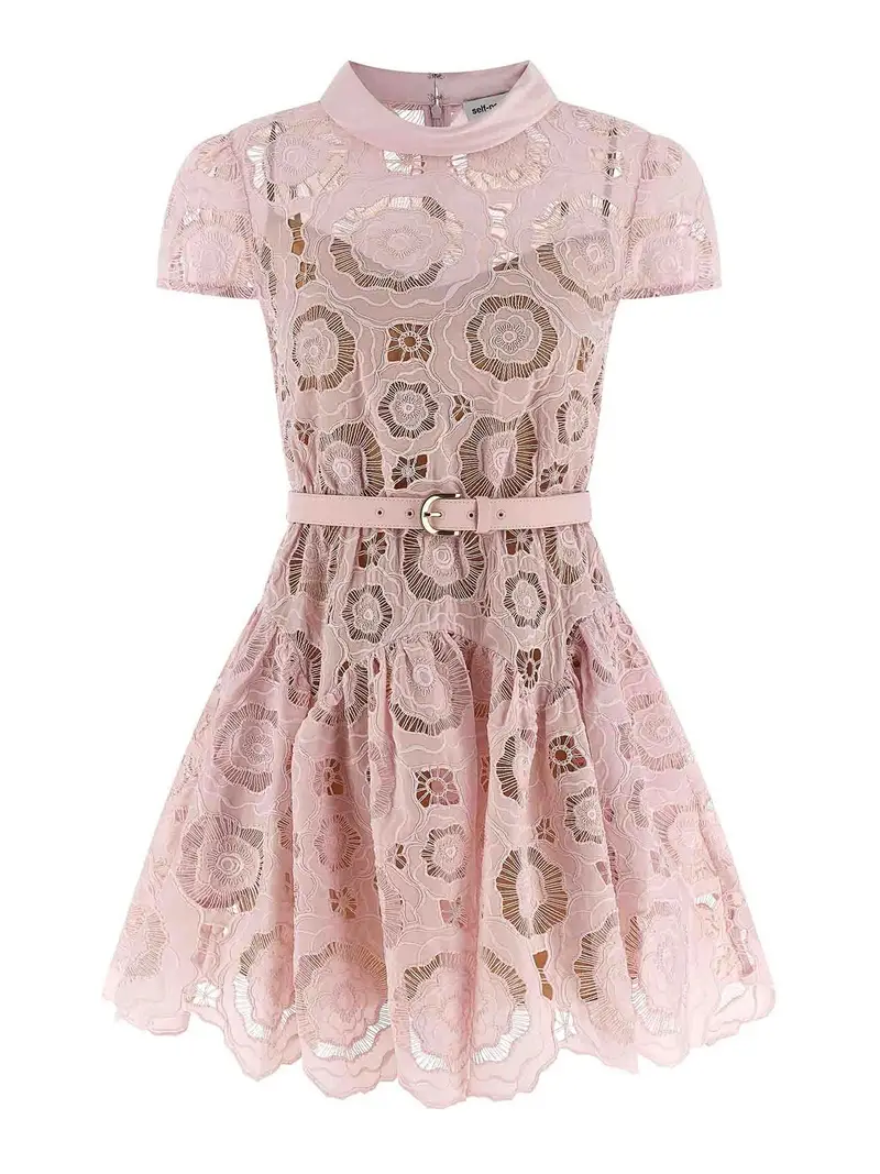 MiniVestito in pizzo floreale rosa Color Carne E Neutri