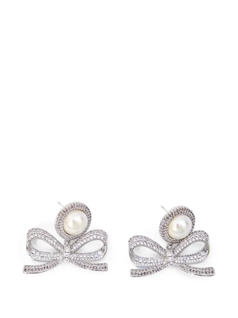 orecchini pearl bow ARGENTO