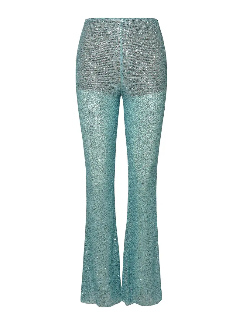 Pantalone in poliammide acquamarina Azzurro