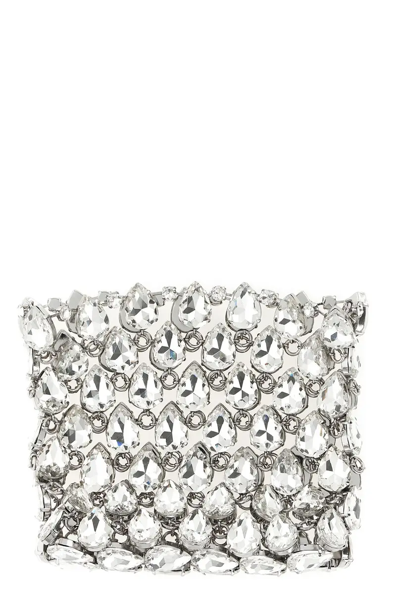 Pochette Silver Crystal Chainmail Mini Multi