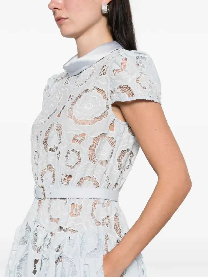 Self-portrait Abito midi bianco miniatura 3