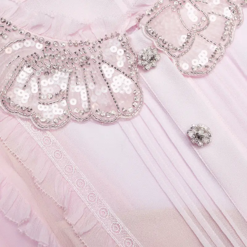 Vestito Midi Trasparente Rosa miniatura 3