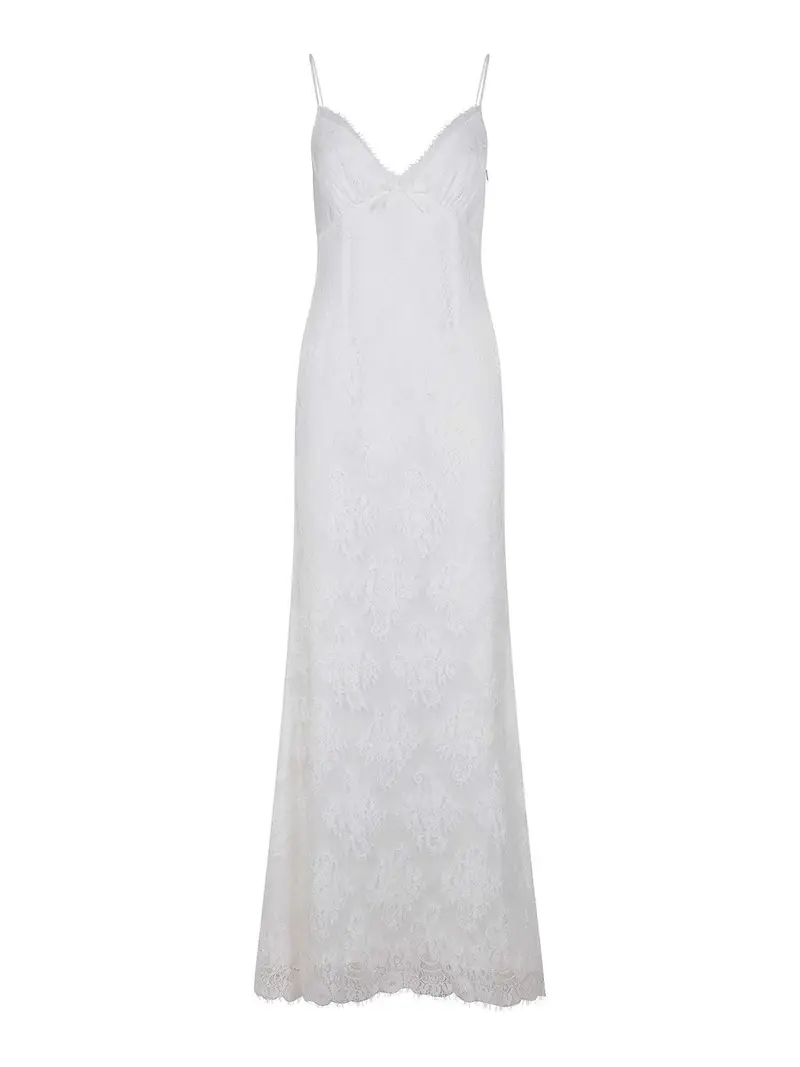 Vestito Realizzato In Misto Cotone Bianco