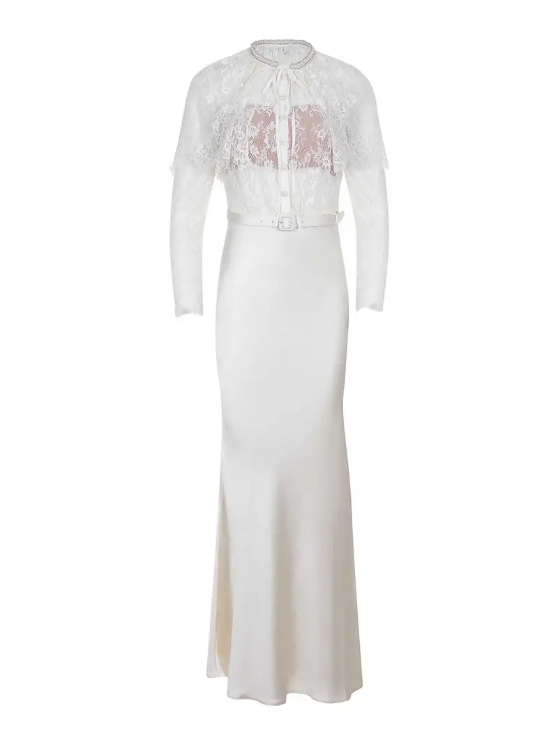 Vestito realizzato in misto poliestere Bianco