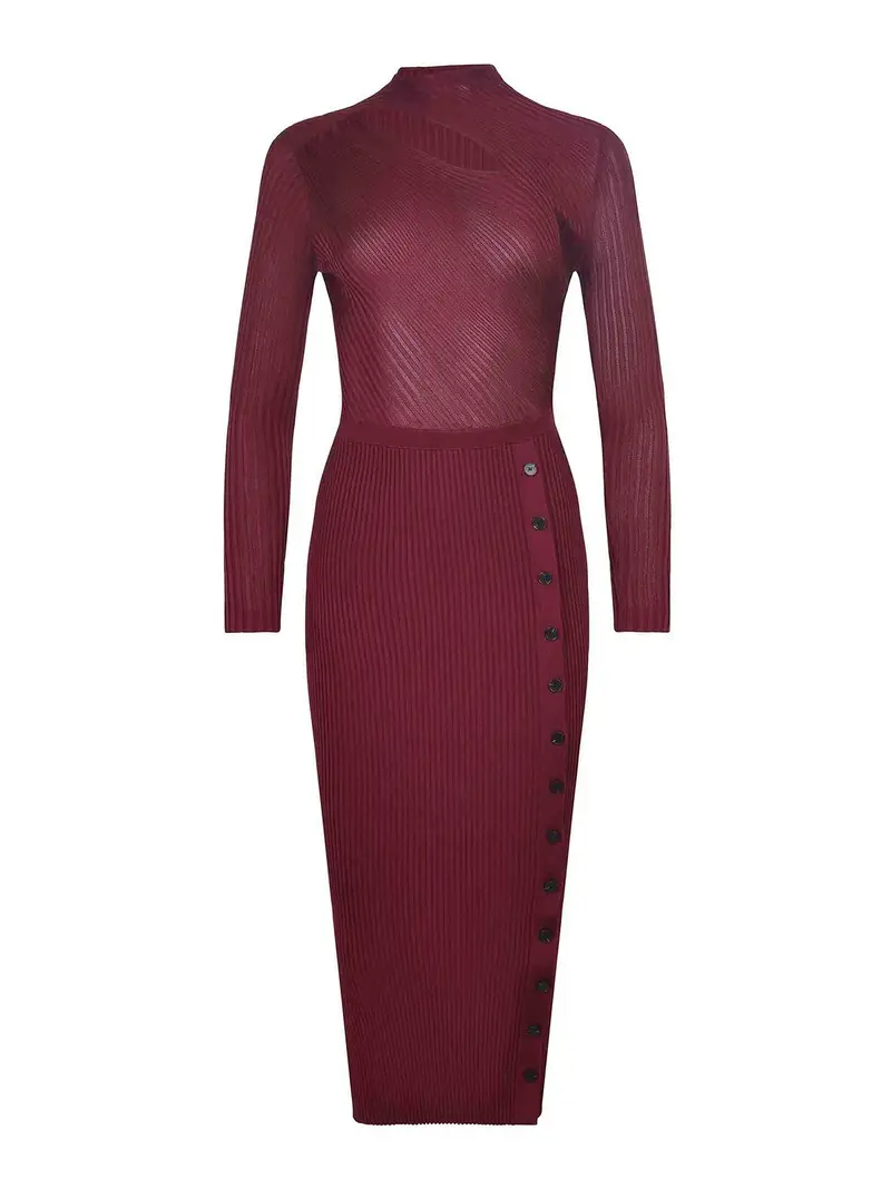 Vestito Realizzato In Misto Viscosa Viola