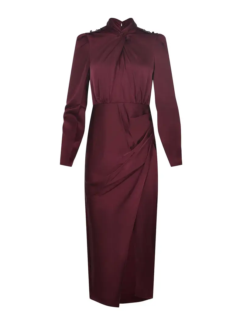 Vestito Realizzato In Raso Viola