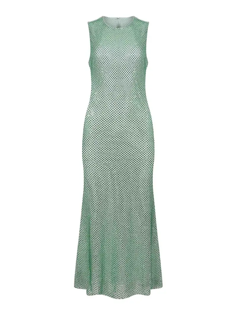 Vestito realizzato in un mix di poliestere Verde