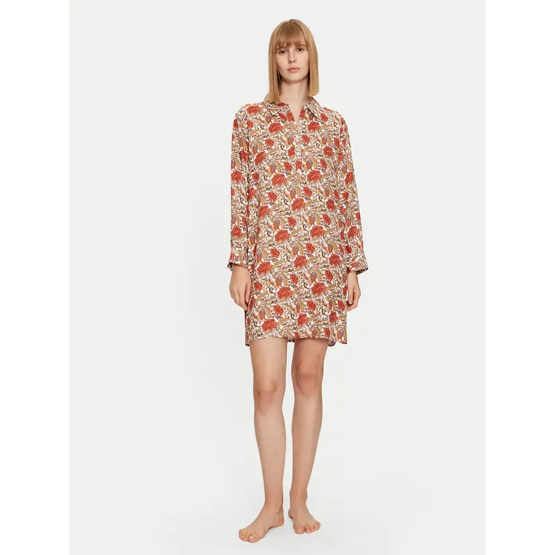 Camicia da notte P6963 Arancione Regular Fit