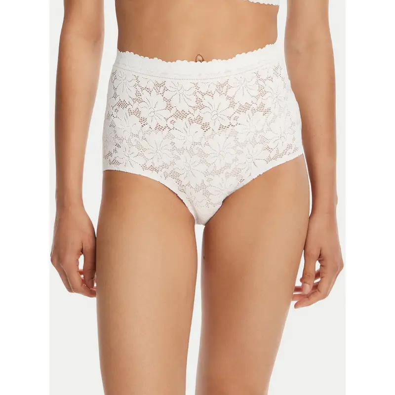 Mutande classiche a vita alta 10903 Écru Écru