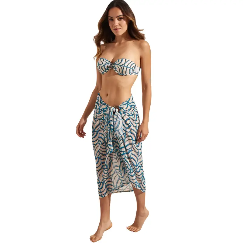 Pareo da spiaggia donna Selmark Moais