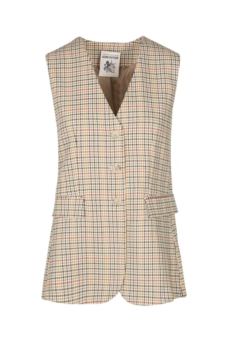 Gilet - 440503 - Beige/Rosso