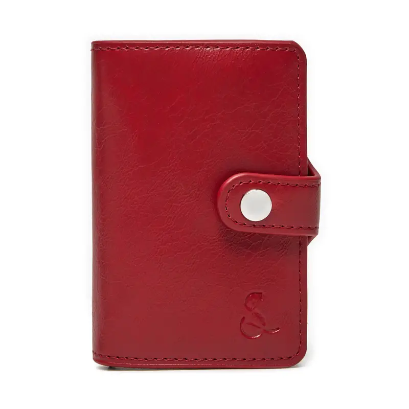 Custodie per carte di credito Semi Line P8296-4 Rosso