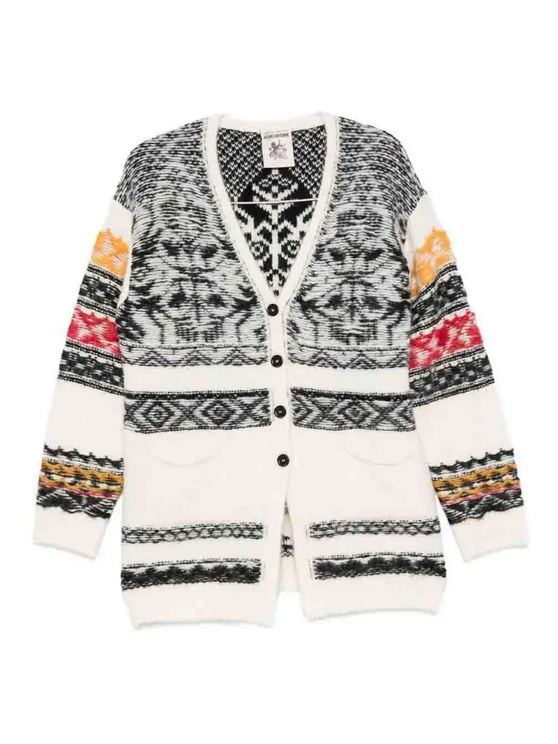 Cardigan Pierluigi in misto lana Multicolore