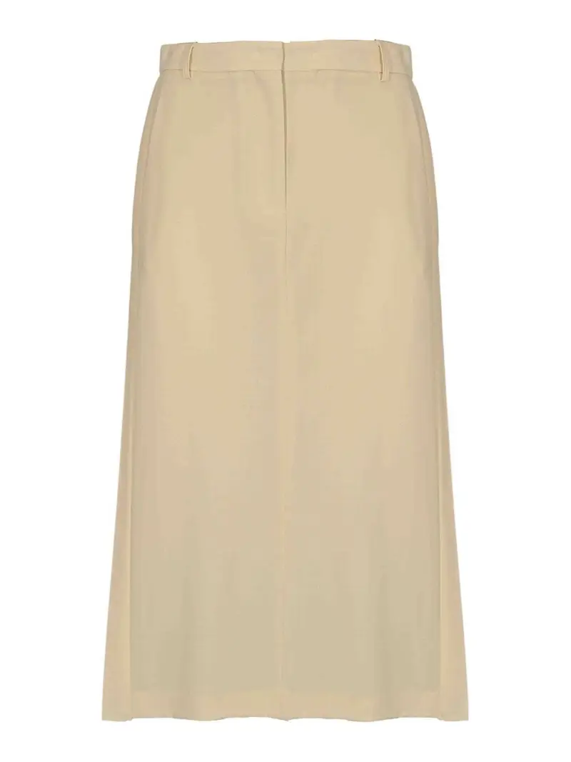 Gonna Noelle In Fresco Lana Bianco