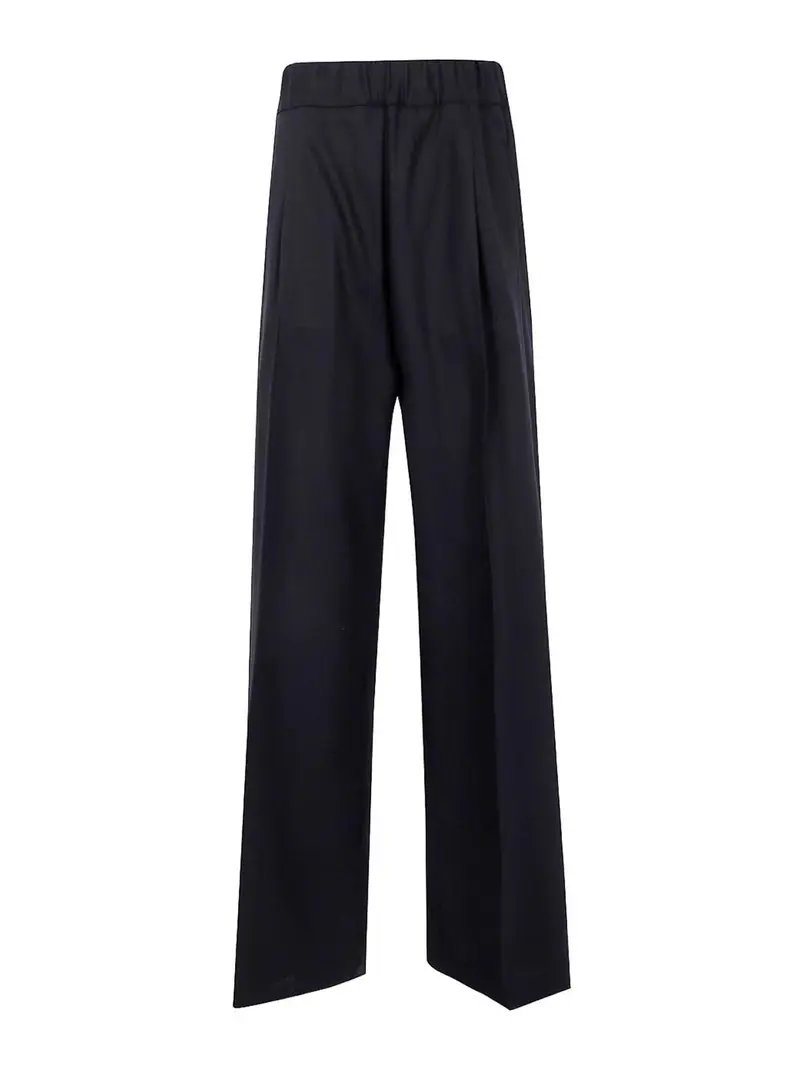 Pantaloni di lana Nero