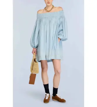 per donna S6SY52 Abito blu di Sophie (42), Casual, Cotone, Manica lunga