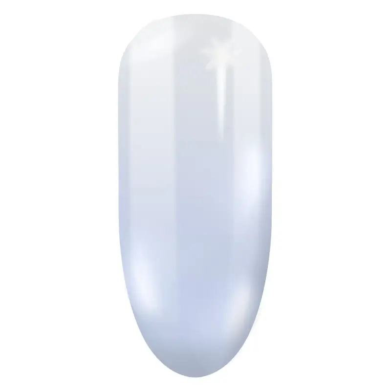 Base & Top Coat Top & Nail Polish 2in1 Blue Holo Glazed - Smalto miniatura 2