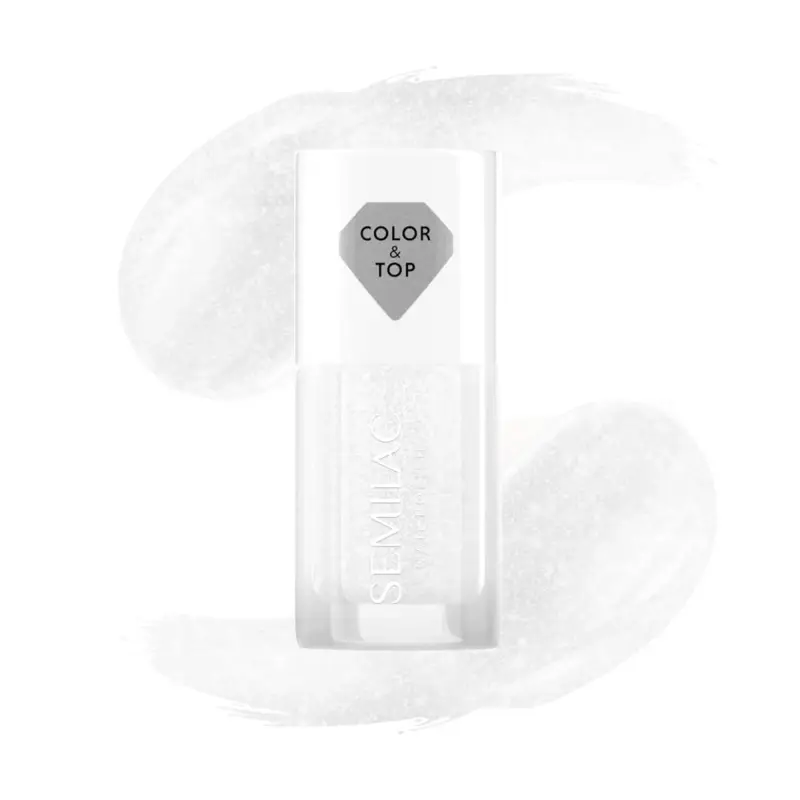 Base & Top Coat Top & Nail Polish 2in1 Silver Blush - Smalto