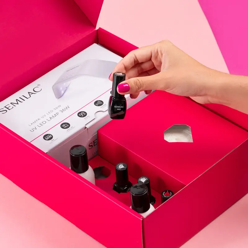 Starter Set Set TRY ME 24W/36 UV LED - Smalto gel e semipermanente, Cofanetti make up miniatura 3