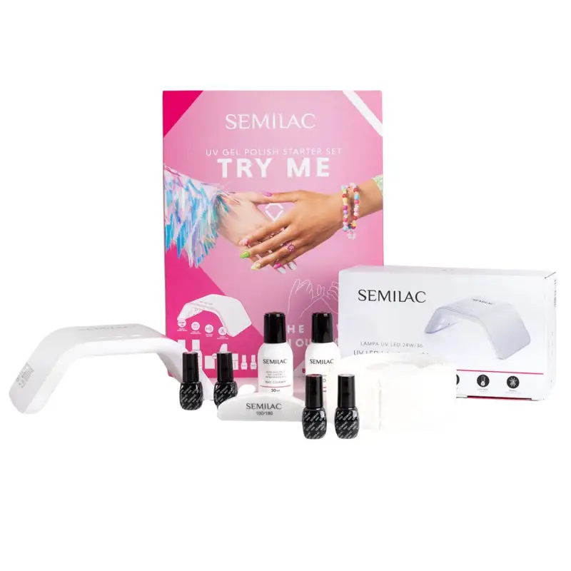 Starter Set Set TRY ME 24W/36 UV LED - Smalto gel e semipermanente,Cofanetti make up