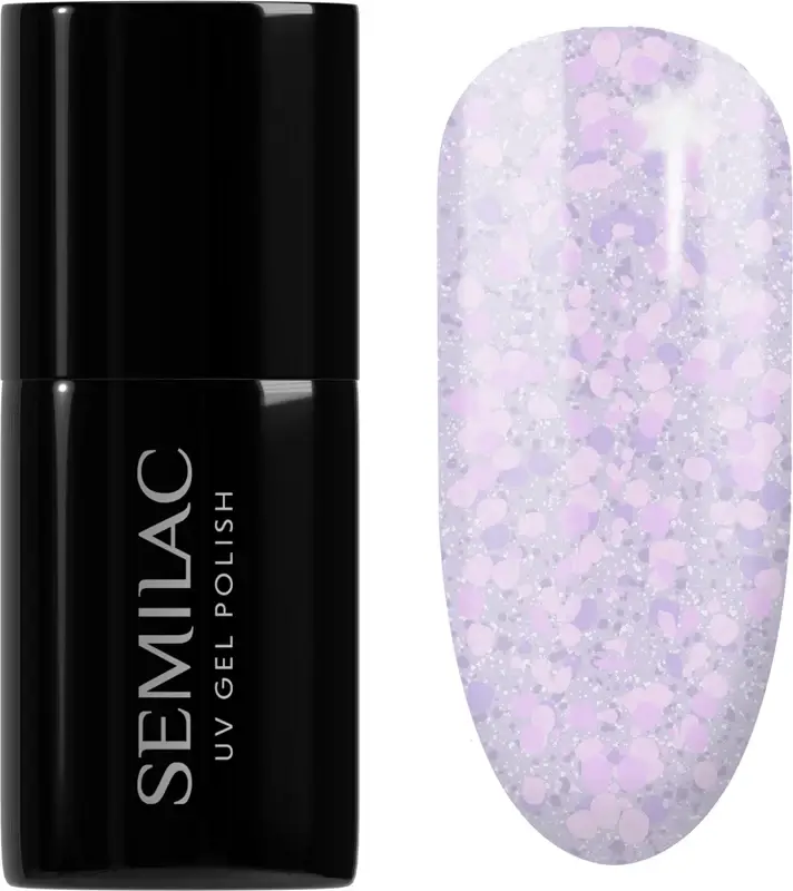 UV Hybrid Crushed_ICE smalto gel per unghie con lampada UV/LED colore 492 Icy Lavender Bliss 7 ml